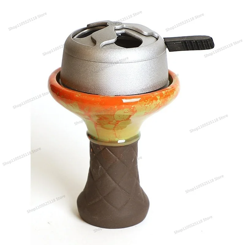 For Smoke Pot Charcoal Partition Full Set of Accessories, ,  Bowl Medium Hole Ceramic Glaze  Pot