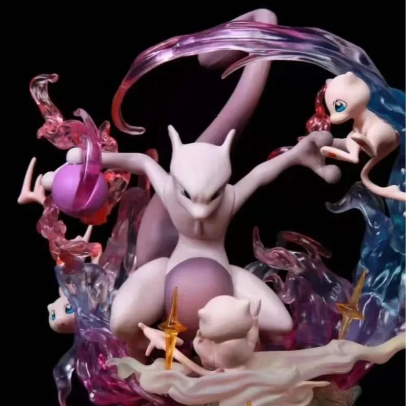 Modèle de figurine d'anime Pokémon Mewtwo Pet, Statue Shoous, Elfe, Périphérique, Décoration de bureau, Ornements, Cadeau d'anniversaire, Jouets, 26cm