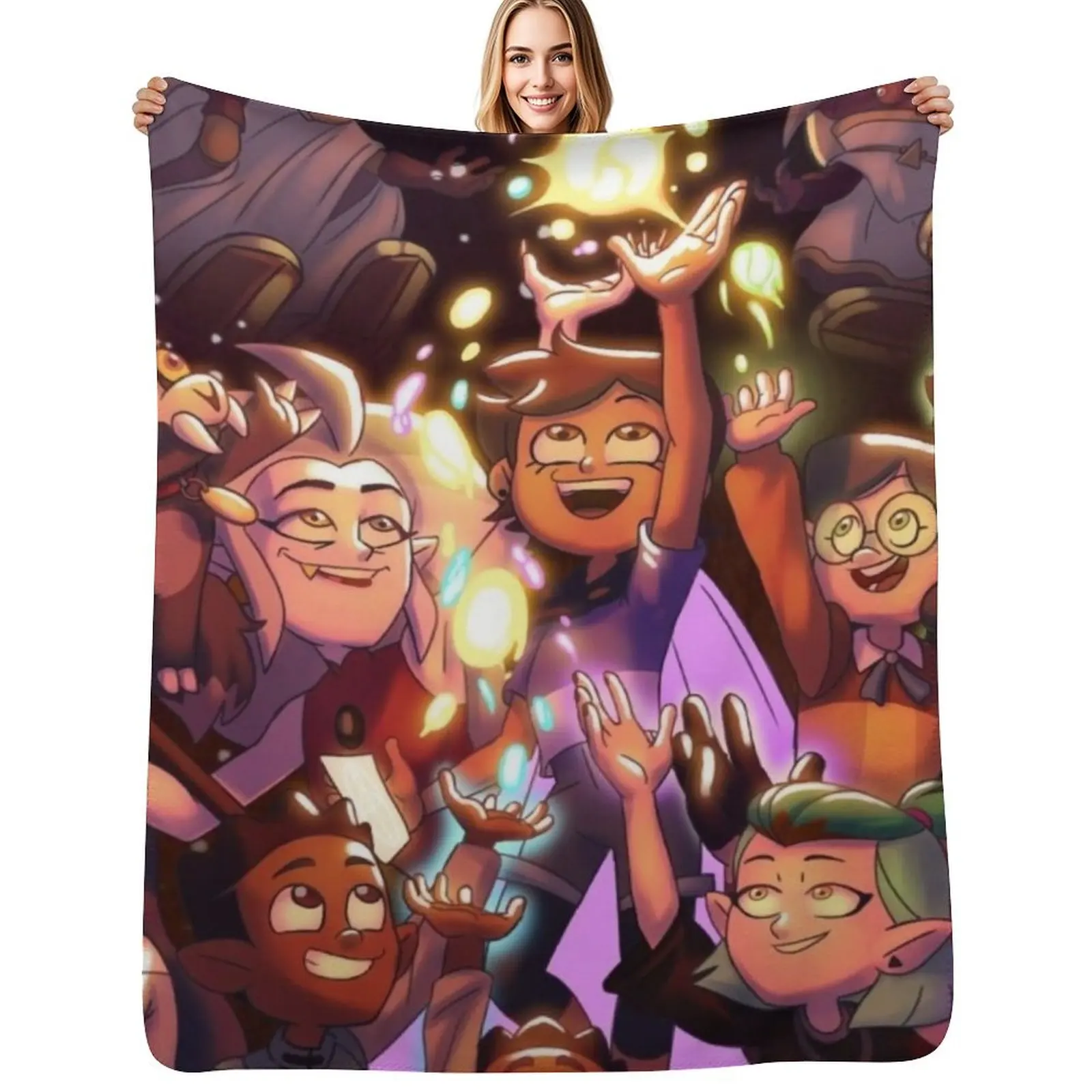 

THE WHOLE PARTY Throw Blanket Faux Fur Soft Warm Blanket for Bed
