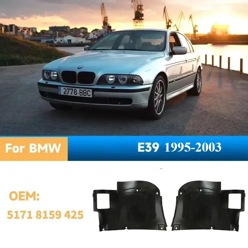 

Left+Right Pair Mudguards Bumper Front Bumper Splash Panel Liner Trim Wheel Fender Kits for BMW 5 Series E39 1995-03 Accessories