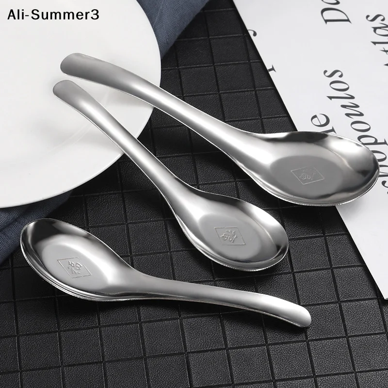 Home Cooking Services - 【S3y】Stainless Steel Soup Spoons Home Kitchen