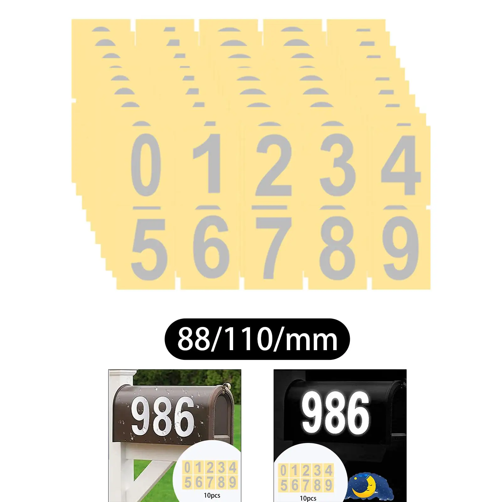 Mailbox Numbers for Outside Mailbox Decals DIY Decorative Decoration Fashion