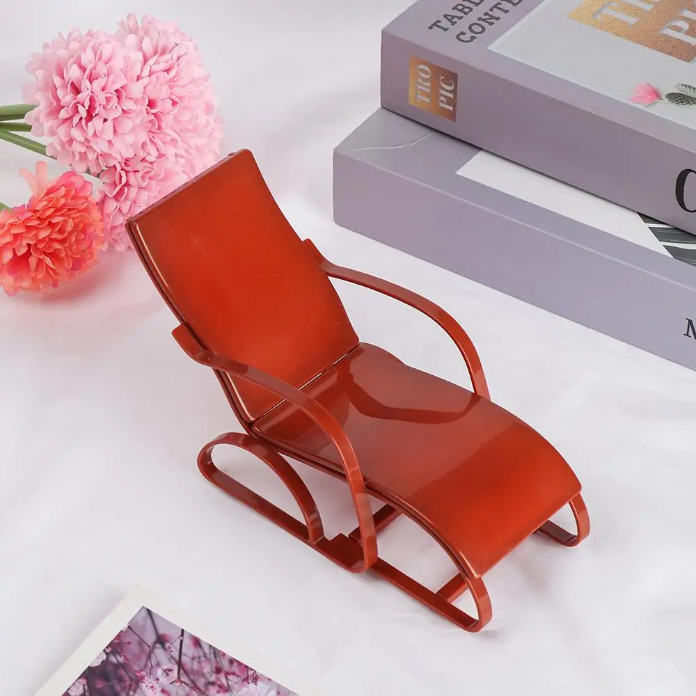 1:6 Scale Garden Bench Chair Playing House Children' Gift Toy Accessories Doll Foldable Plastic Deckchair Dollhouse Furniture