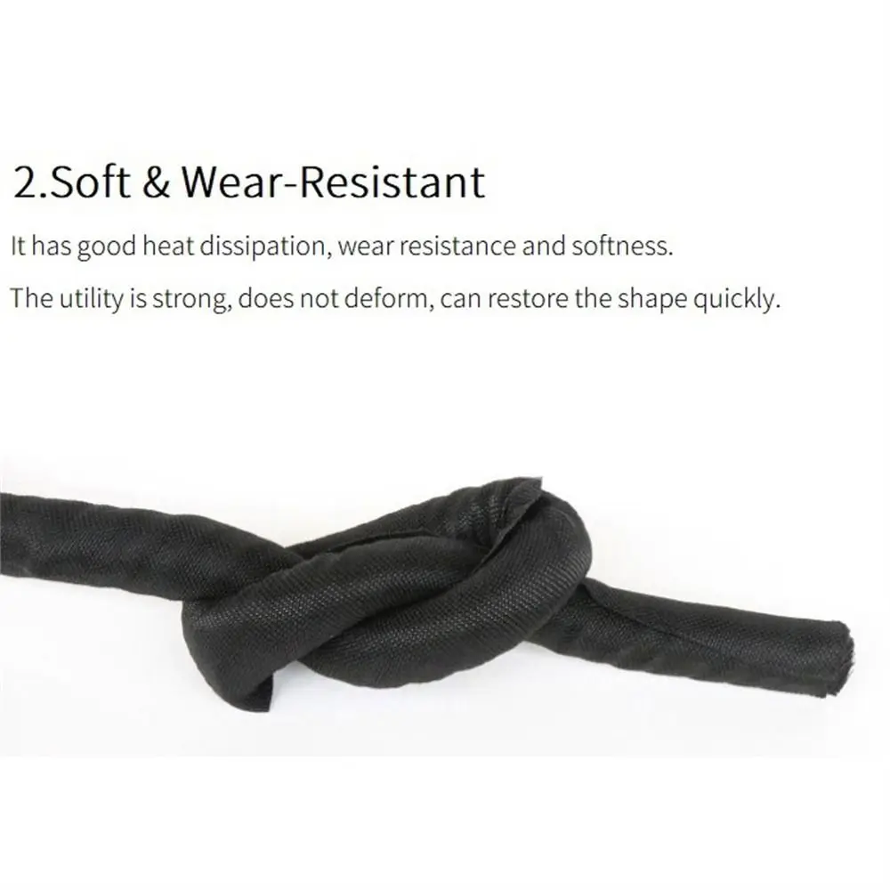 Black PET Expandable Auto Line Self Closing Pipe Tube Wrap Tube Insulated Hose Cable Protecter Wrap Braided Cable Sleeve