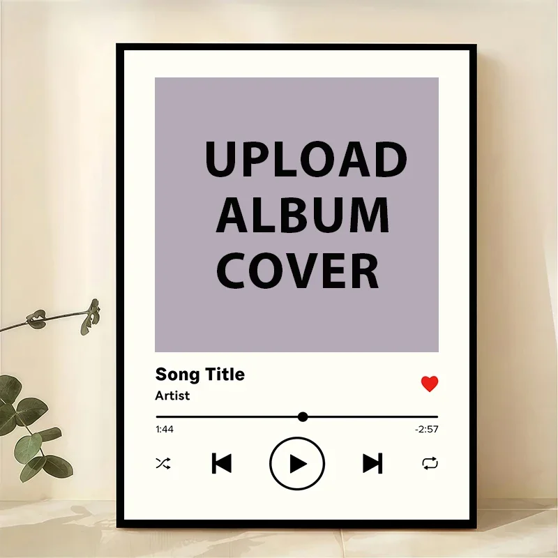 Spotify Song Mural Art Printing, Music Canvas Poster, Simple Wall Decoration Painting Gift Suitable for Couples and Friends.