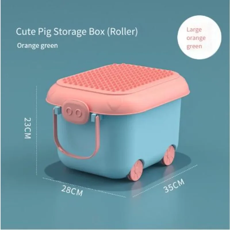 صندوق تخزين للأطفال بسعة كبيرة - منظم لطيف على شكل رسوم متحركة لملابس الألعاب، صندوق تخزين للأطفال متعدد الوظائف