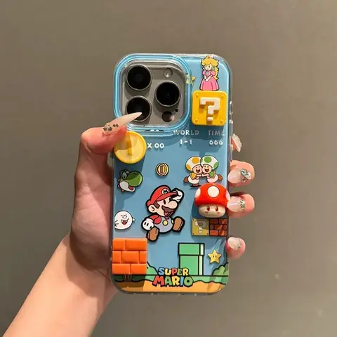 Cute 3D Toy Cartoon White Acrylic Hard Phone Case for iPhone 17 Pro Max 16 14 Plus 15 Pro Max 13 Mini 12 11 Cover
