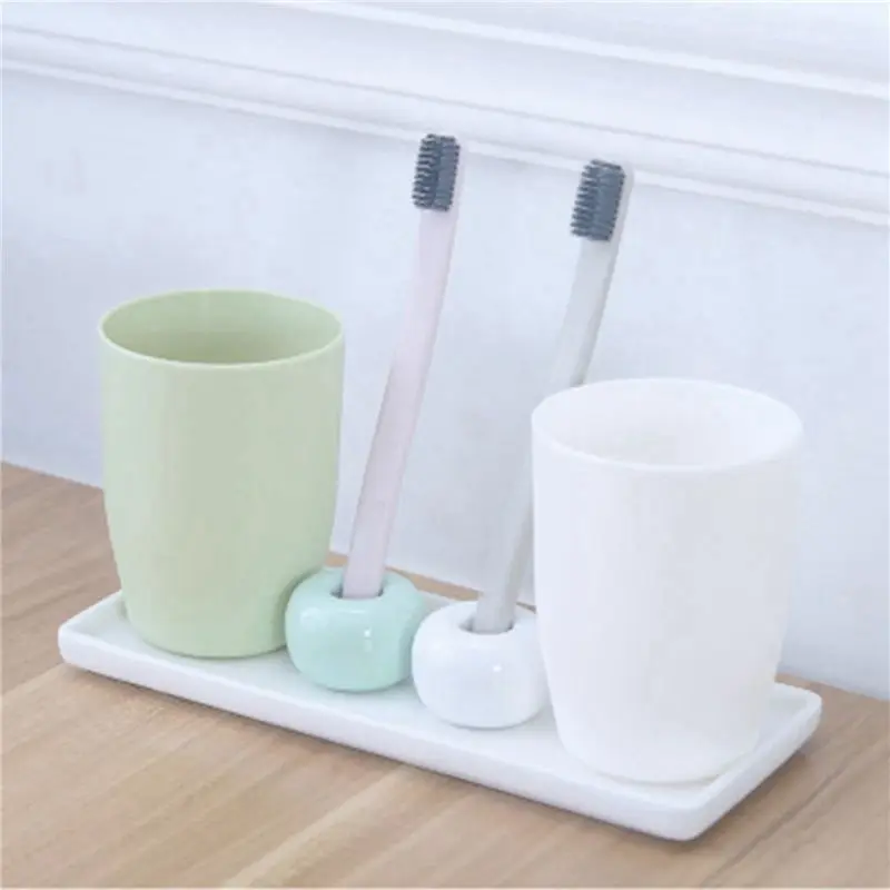 AT05-3X Rectangular Tray Plate White Porcelain Rectangular Plate Mouthwash Cup Tray Bathroom Living Storage Tray