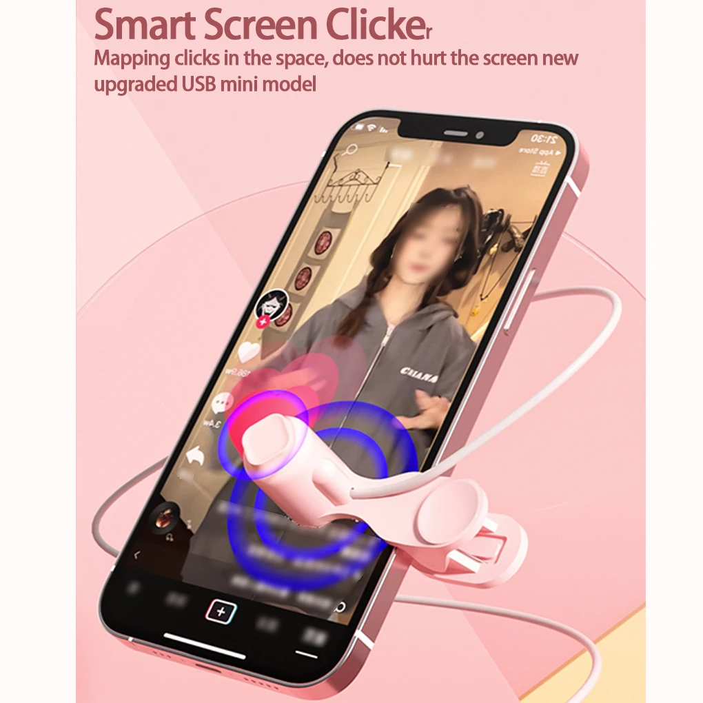 Automatic Phone Screen Tapper Auto Clicker For Phone Simulated Finger Clicking USB Simulator For Gaming Shopping Giving Like