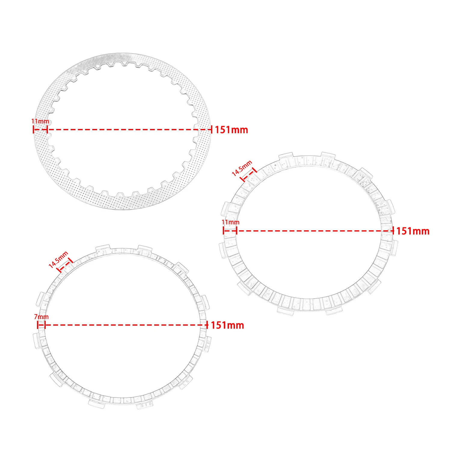 دراجة نارية لدراجة Harley Softail Street Dyna Road King Tri Road Glide Glide Fat Bob Night Train Plate Friction Steel Clutch Kit #6