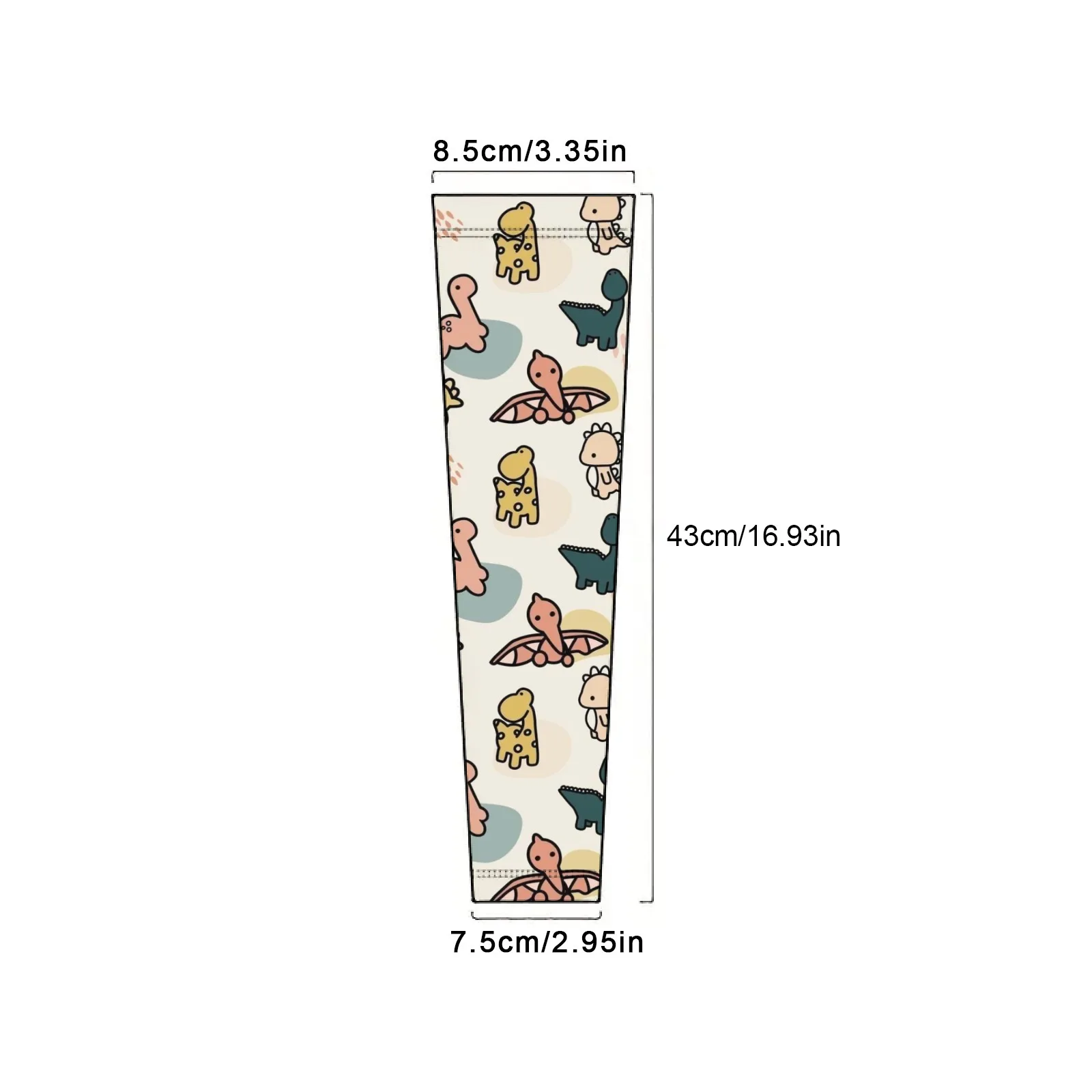 Novel Stylish Cute Dinosaur Patterns UV - Protection Breathable Stretchy Ice Arm Sleeves - Perfect Gift for Outdoor & Daily Use