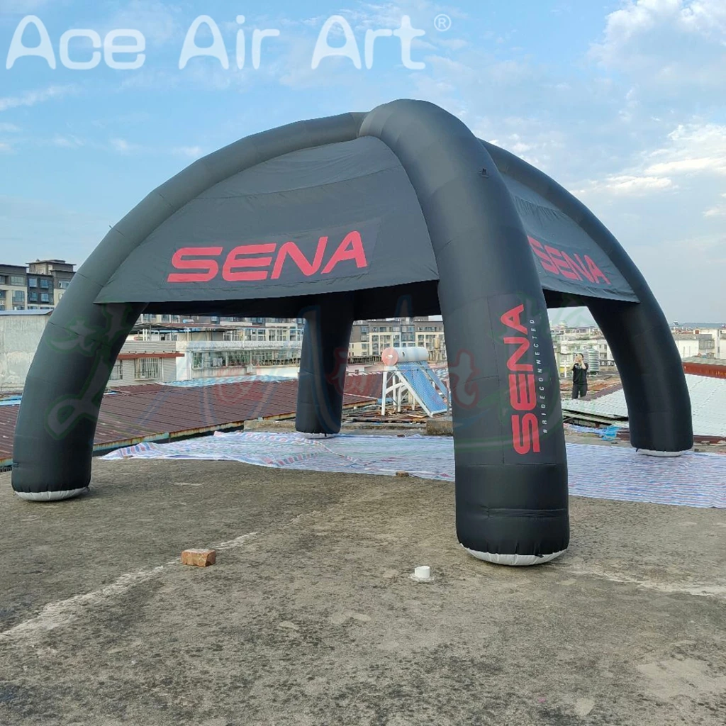 Barraca inflável exterior da abóbada do aranha da impressão do logotipo personalizado para a venda promocional