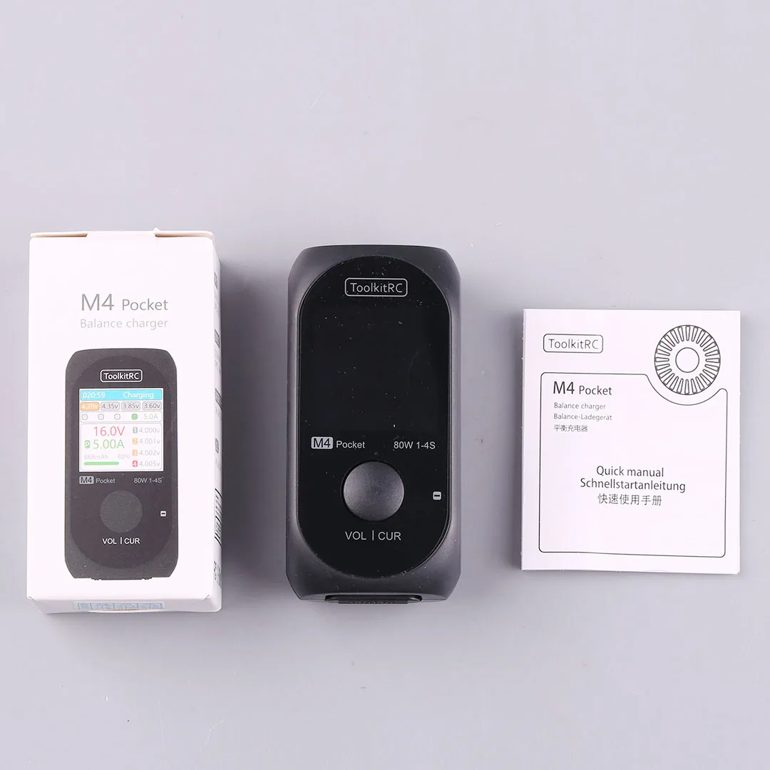 ToolkitRC M4 Pocket Model Aircraft Pocket Charger Model Aircraft Lithium Battery Balance Charger 80W
