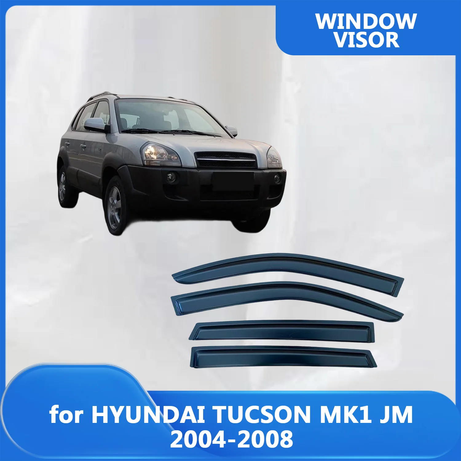 

Window Visor for HYUNDAI TUCSON MK1 JM 2004 2005 2006 2007 2008 Wind Deflectors Rain Guards Door Visor Vent Shades Rain