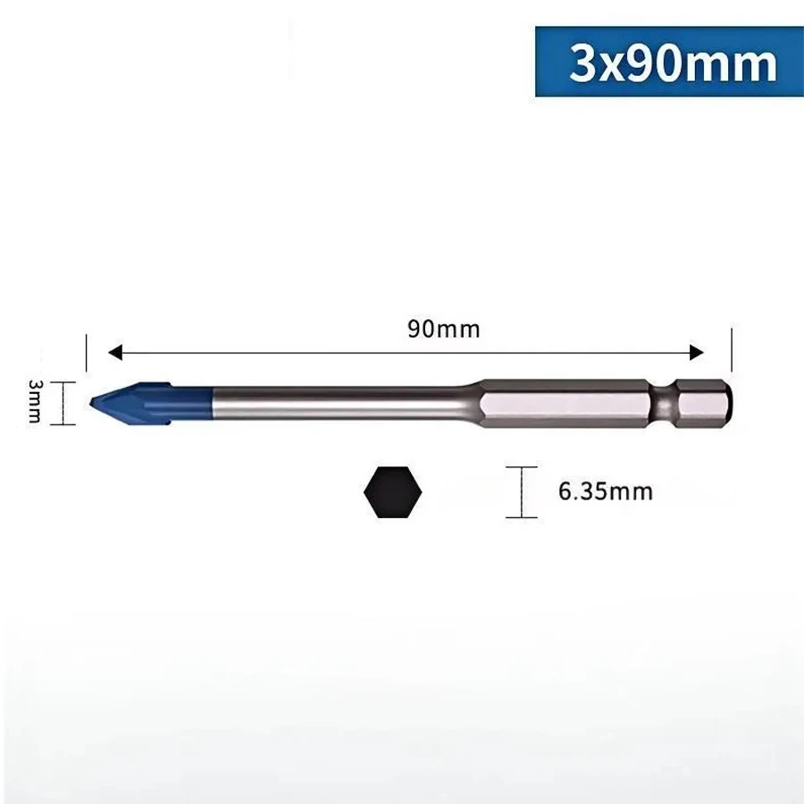 BOSCH 2608900587 EXPERT HEX-9 Hard Ceramic Drill Bit 3*90mm Multi Material High Hardness Wear Resistant Bit Tool Accessories