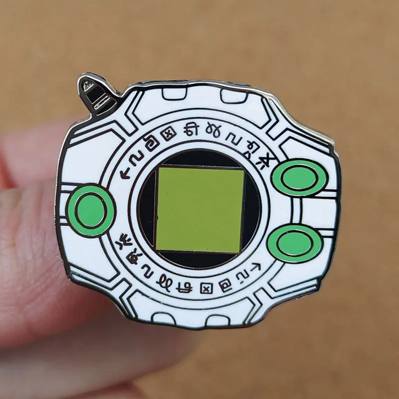 Digimon-Máquina de juego de aventura, Pin de esmalte duro, broches de figuras de Anime, insignias de Pin de solapa para bolso, regalo de joyería decorativa