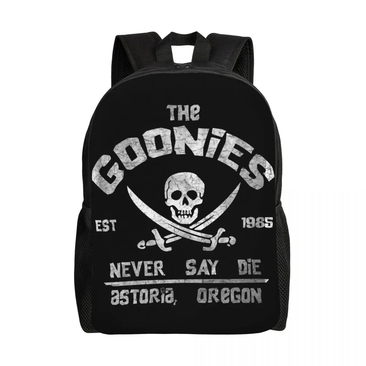 Custom The Goonies Never Say Die Backpacks Men Women Fashion Bookbag for School College Movie Film Bags