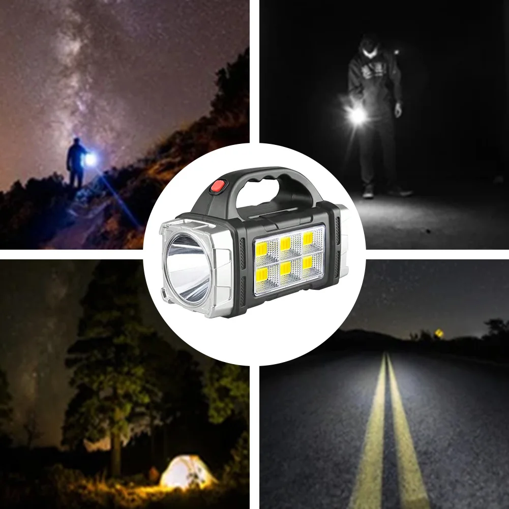 Holofote leve portátil, USB recarregável, IP44 impermeável, Lanterna solar ao ar livre, Lanterna de acampamento para caminhadas aventura