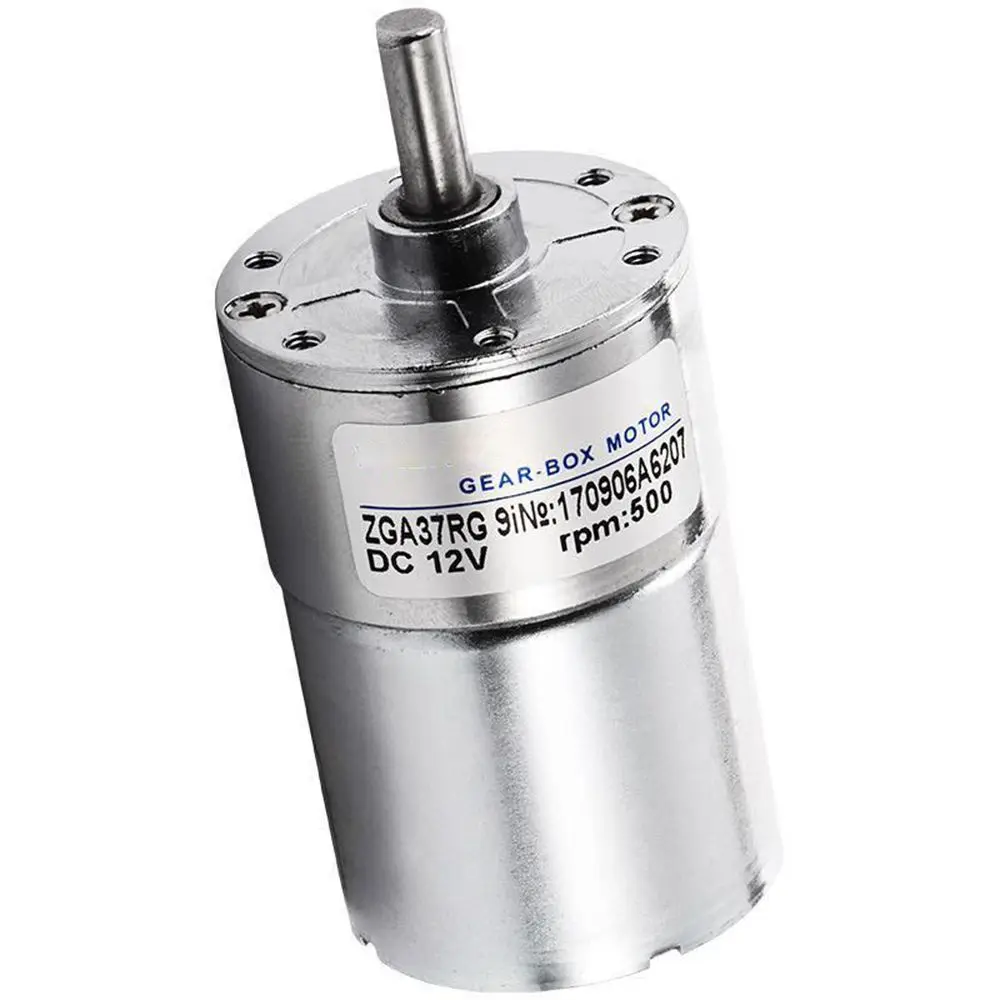 ZGA37RG DC Motor 12V 24V DC Gear Motor 2.5RPM/5RPM/10RPM/50RPM/100RPM/150RPM/200RPM/300RPM/550RPM/888RPM Central Shaft Output