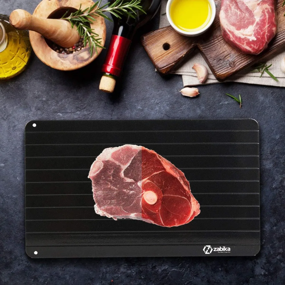 Rapid Defrost Tray - Largest Size, Drip Tray Included, No Electricity Needed for Meat
