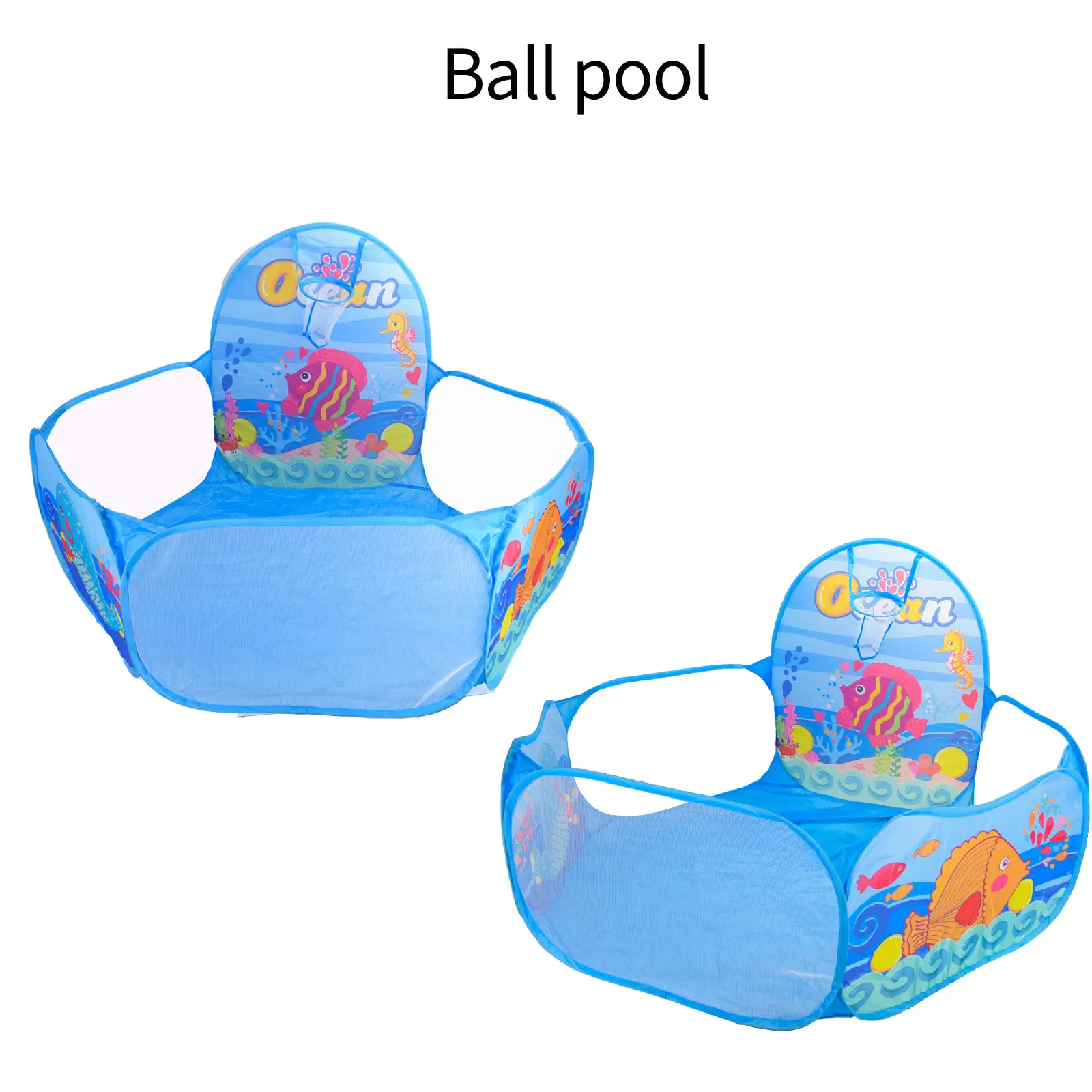 Ocean World Cartoon Pattern Ocean Ball Pool Indoor and Outdoor Foldable Portable Tent Toys (Excluding Balls)