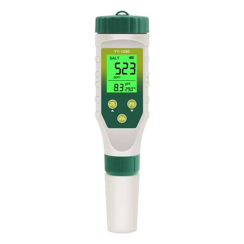 5 In 1 PH/EC/TDS/Salt/Temp PH Meter Swimming Pool Salinity Tester For Drinking Water Aquarium Aquaculture Sp