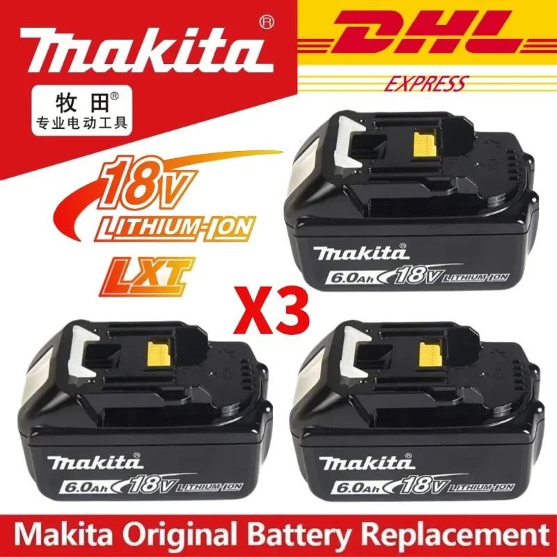 

100%OriginalMakita 18V 6.0Ah Rechargeable Battery ,For Makita BL1840B BL1850 BL1850B battery Suitable for Pastoral Tool DTW700