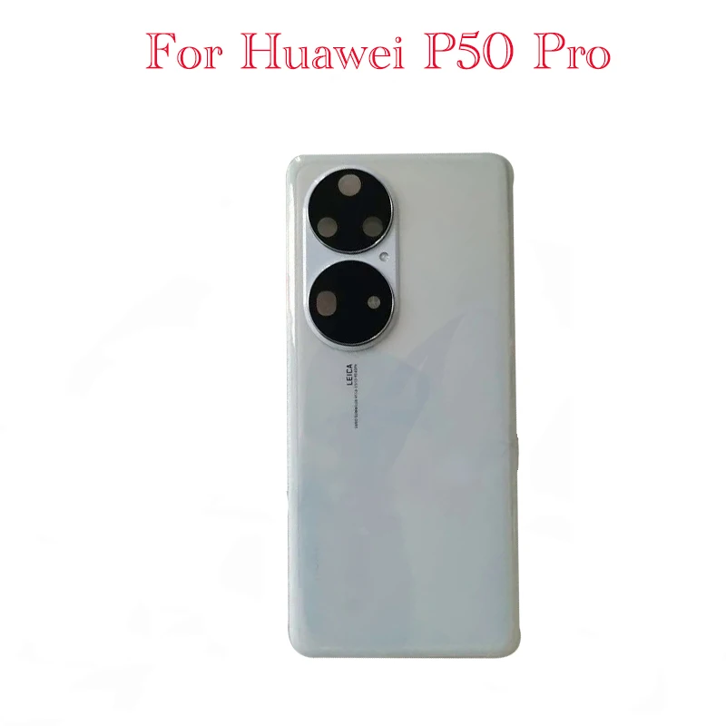 NEW For Huawei P50 Pro Back Battery Cover Glass Housing Case Door Rear With Frame Camera Lens with Sticker Replacement