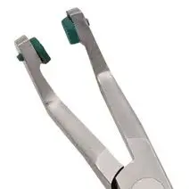 

1 шт., плоскогубцы для удаления коронок из нержавеющей стали с зеленым резиновым наконечником, прочные стоматологические инструменты