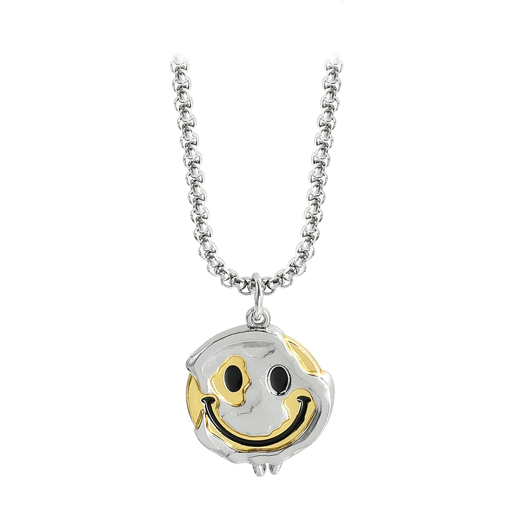 Punk Men and Women Hip-hop Smiling Face Pendant Jewelry Accessories