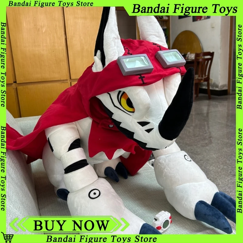 Large 110CM Digimon Huckmon Plush Toys Anime Digital Monster Cushion Big Plushies Dolls Cartoon Soft Stuffed Toys Christmas Gift