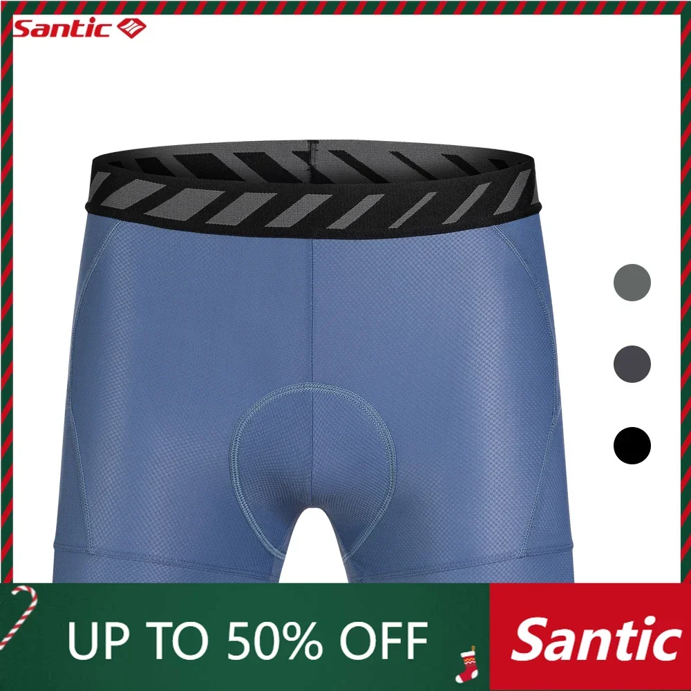 Santic New Men\'s Cycling Shorts Breathable and Quick Drying Cycling Underwear Shock Absorbing Cushion Cycling Shorts for 4 Hours