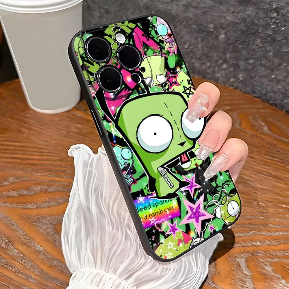 Coque de téléphone Invader Zim pour iPhone 17 Pro Max, 14, 16 Pro Max, 12, 15 Plus, 13 Pro, 11, XR, X, XS, 8, 7 Plus – Housse arrière
