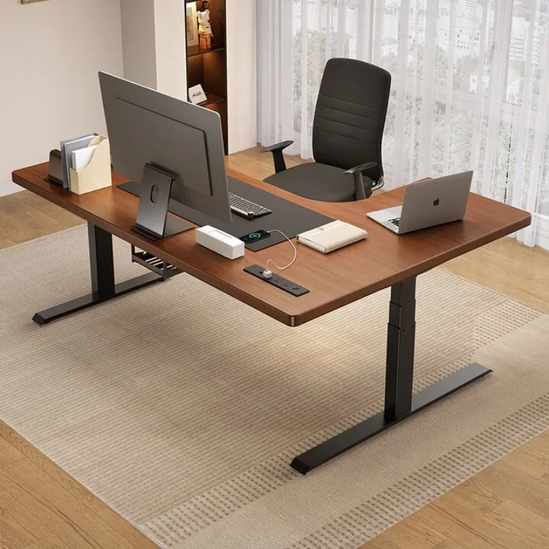 Corner all solid wood electric intelligent lift, corner, computer L-shaped, writing desk