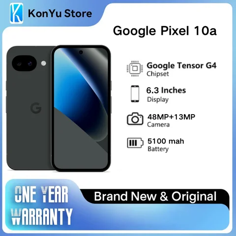 Google Pixel 10a 5G Smartphone Original Unlocked 6.3 Inch 120Hz OLED Tensor G4 5100mAh 30W Fast Charging Android 16 IP68 Global