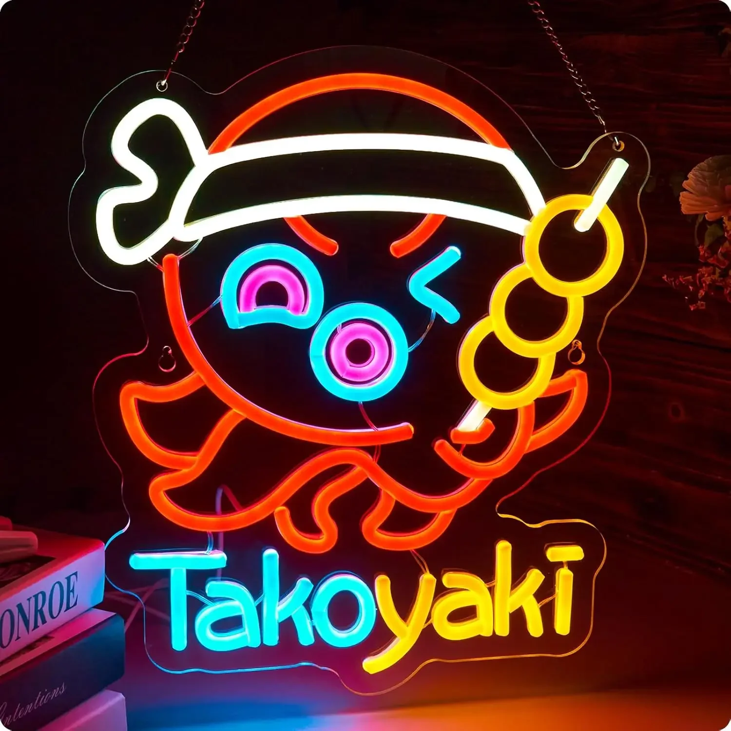 

Takoyaki Neon Sign Dimmable Neon Lights for Japanese Street Food Shop Restaurant Decor Aesthetics Draw Celebratory Gifts
