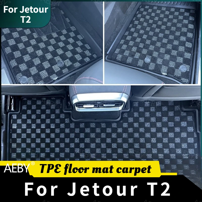 

For Jetour T2 TPE luggage mat,floor lining trunk mat,Waterproof and easy to clean,Eco-friendly carpet,protective pad,Accessories