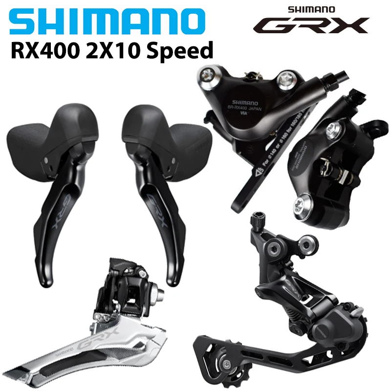 SHIMANO GRX RX400 2X10 Speed Groupset DUAL CONTROL LEVER ST-RX400 RD-RX400 Front Derailleur FD-RX400 Brake BR-RX400 Bike Parts