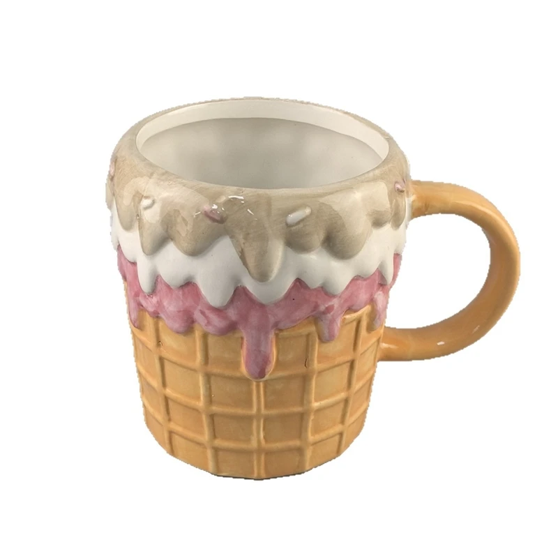 Donut Ceramic Coffee Mug Cute Cartoon Cake Candle Cup Birthday Gift For Couples Party Table Decor Home Desk Display Cozy view 5