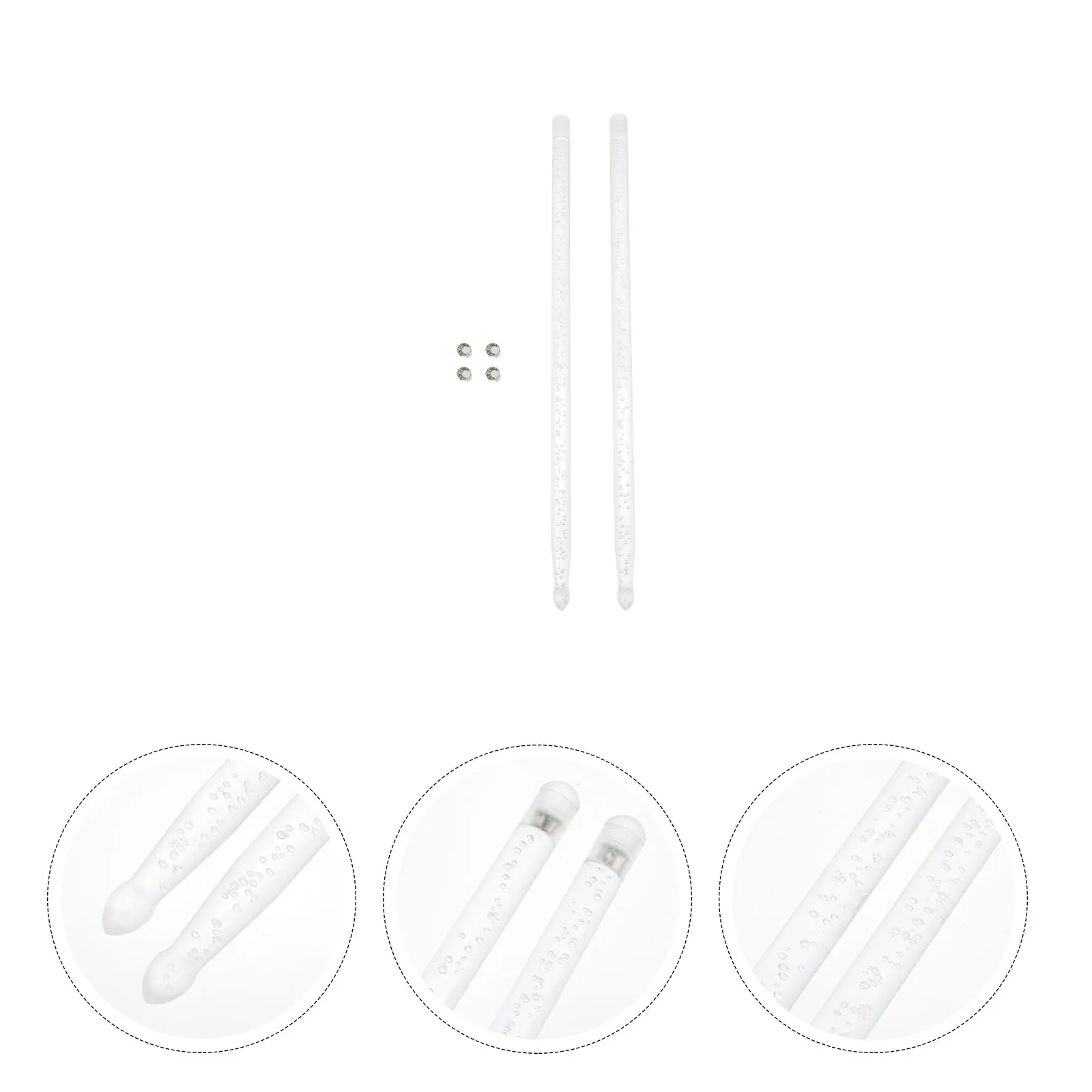 

Luminous Drum Stick Mallets Percussion Drumsticks Shine Acrylic Auto Fluorescent Transparent