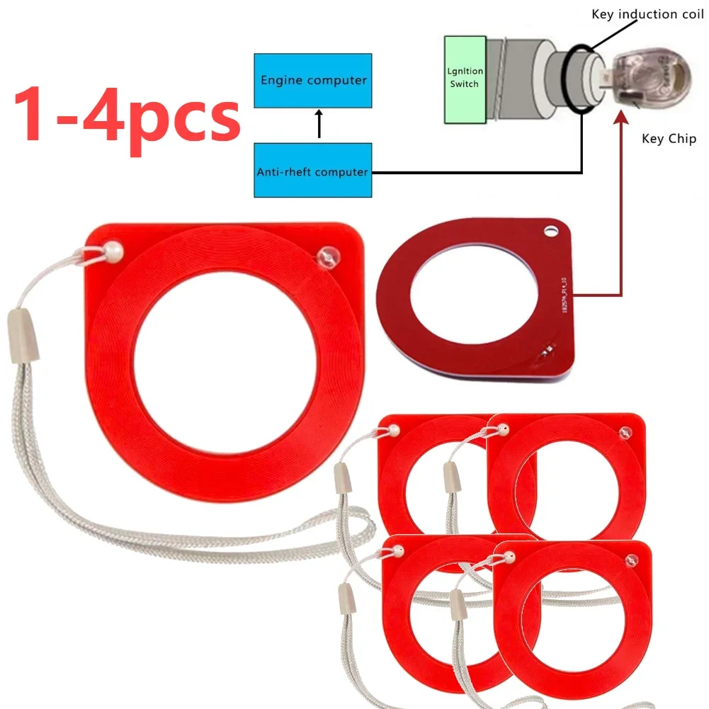 1-4PCS chiave per Auto ECU Test Coil Checker Auto Lock Inspection Loop Automotive Induction Signal Detection Card strumento di riparazione