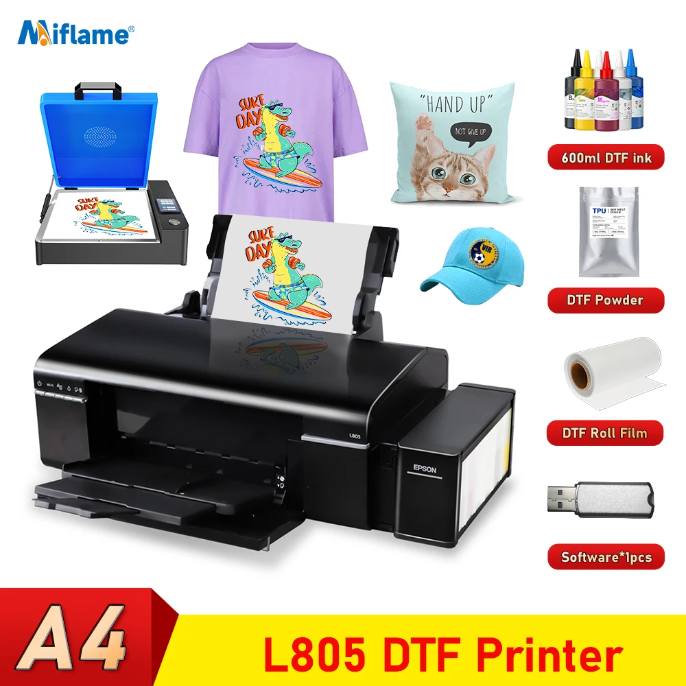 

For Epson L805 DTF Printer DIrect to Film Transfer Printer impresora DTF A4 DTF Printer T shirt Printing Machine For all Textile