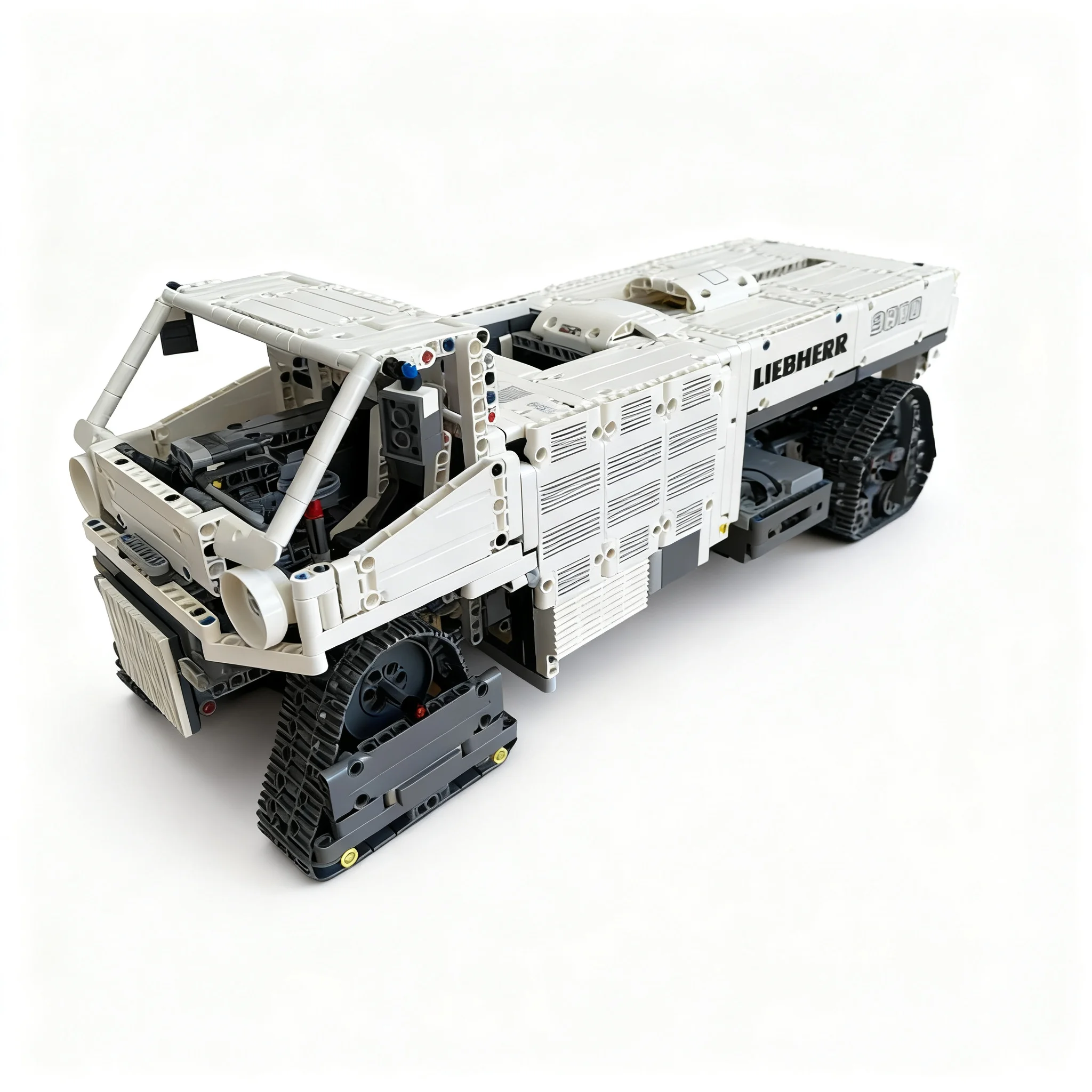 2000pcs MOC Tracked Side Loader Garbage Truck Alternate Technical Model Building Blocks Toy Architecture Christmas Gift Idea