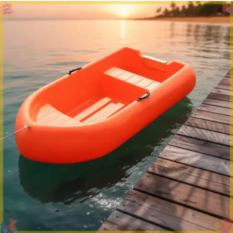Unsinkable 2.3m Mini Plastic Fishing Boat Custom Color Hard Hull Small Water Craft