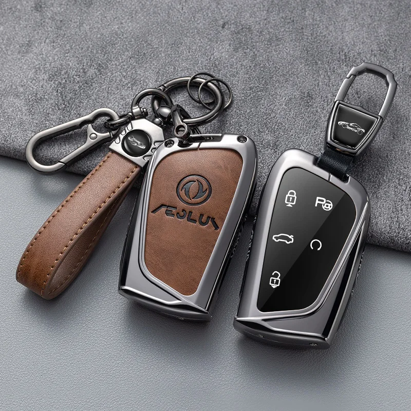 Funda para llave de coche Dongfeng Motor Fengshen Aeolus G59 GS EV500 DFSK, cubierta remota de estilo para coche, llavero, accesorios Fob