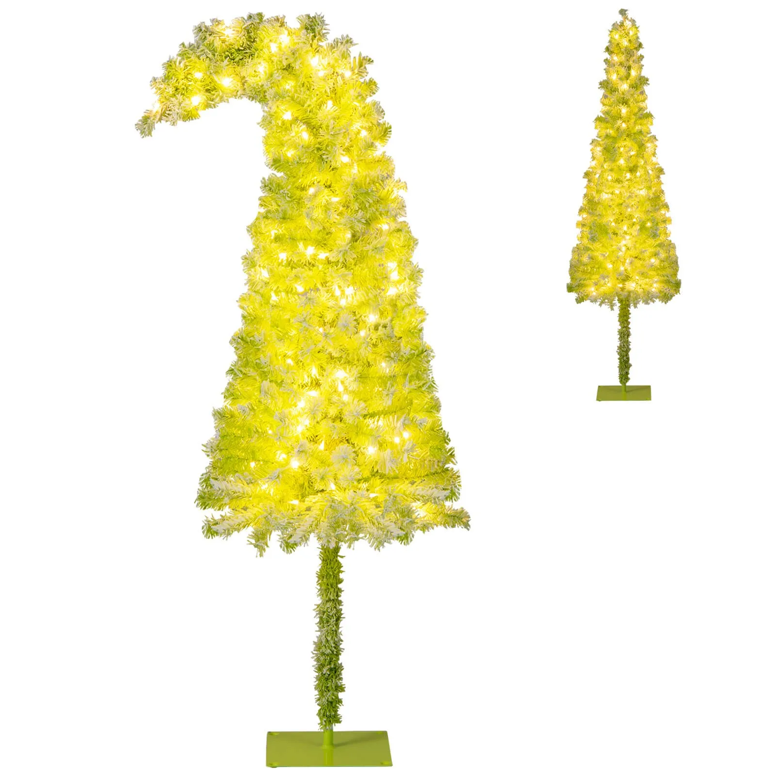 

6 FT Whimsical Christmas Tree w/ Bendable Top, 290 Branch Tips, 120 LED Lights