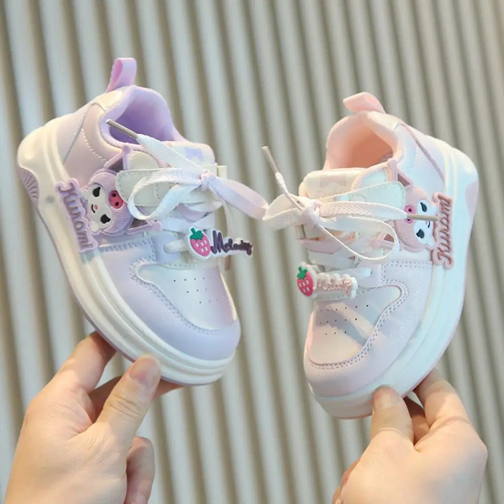 

Kuromi Children's Casual Board Shoes Girl's Cartoon Sneakers Spring Autumn New Kawaii Anti Slip Soft Sole Sports Shoes