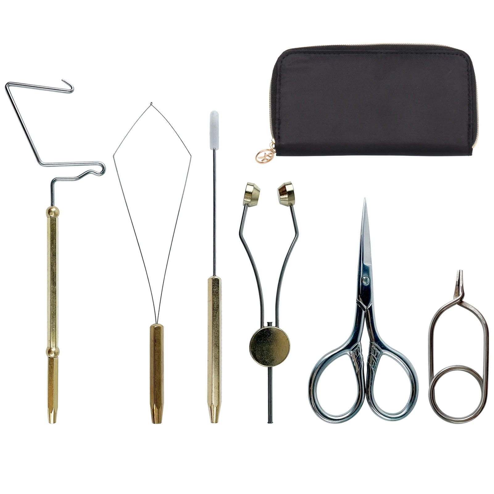 

FREE FISHER 6 шт., набор инструментов для ловли мушек из нержавеющей стали с портативной сумкой для хранения, крючки для мух, инструмент для самостоятельного изготовления, ножницы K