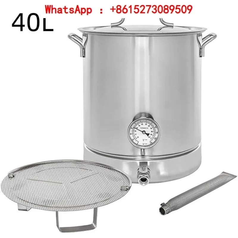 30L/40L Stainless steel Home Beer Brewing Starter Set with Thermometer  faucet