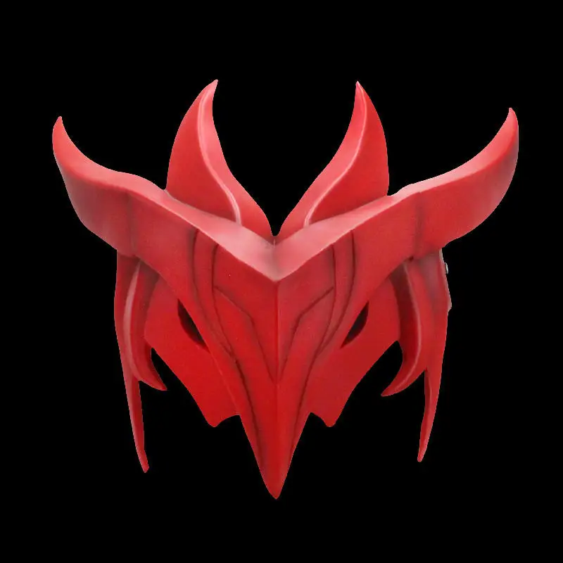 Game Yone Cosplay Masker Game LoL De Unforgotten Yone Rollenspel Hars Rood Masker met LED Licht Mannen Halloween Carnaval Party Props